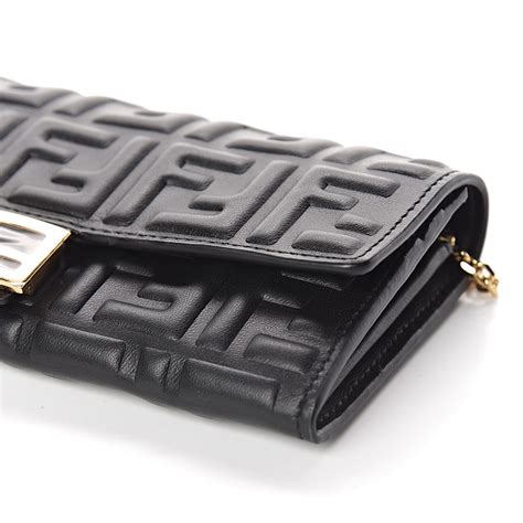 fendi wallet flap black|Wallets on Chain for Women .